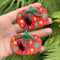 stag beetle tomato hair clip