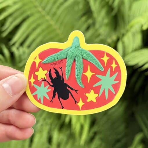 stag beetle tomato sticker