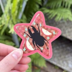 stag beetle apple sticker