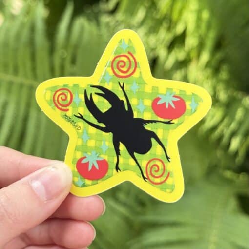 stag beetle tomato sticker - star