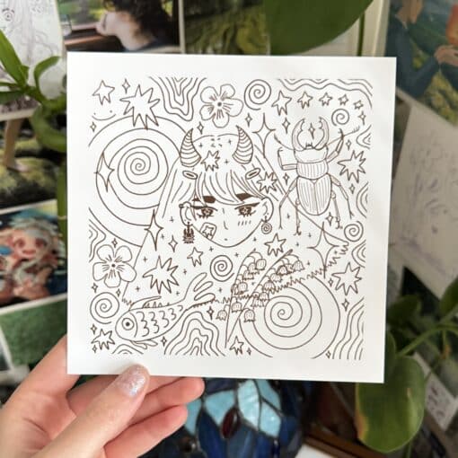 bug girl art print