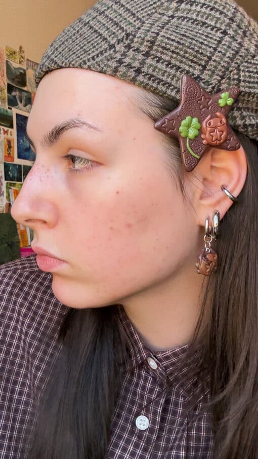 spiral bug earrings - autumn - Image 2