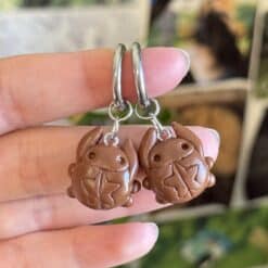 spiral bug earrings - autumn