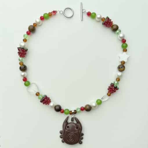 "raspberry summer" necklace