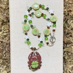 lucky clover bug necklace